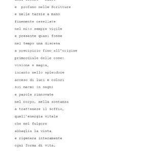 Poesia di Maria Modesti per Marco Nereo Rotelli, 2018