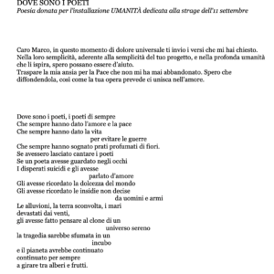Dove sono i poeti, Fernanda Pivano, 2001