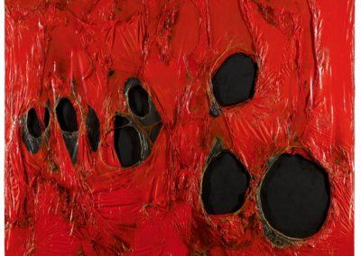 Alberto Burri, Red Plastic, 1963.